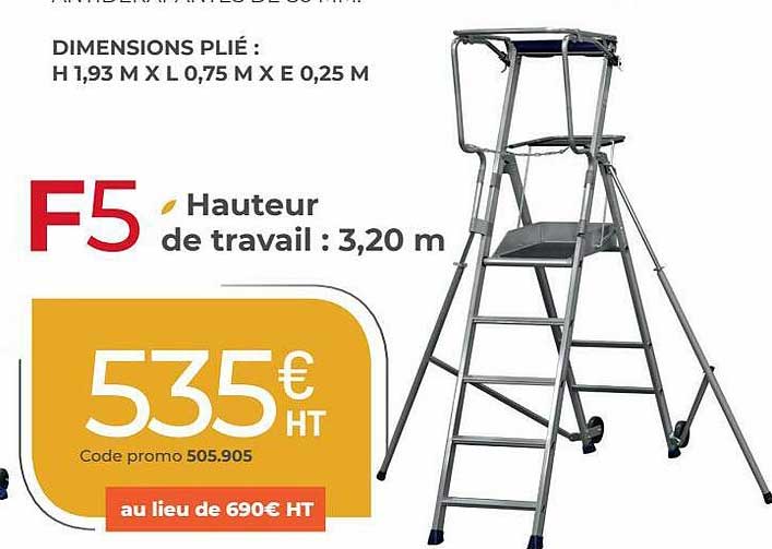 f5 hauteur de travail : 3.20 m