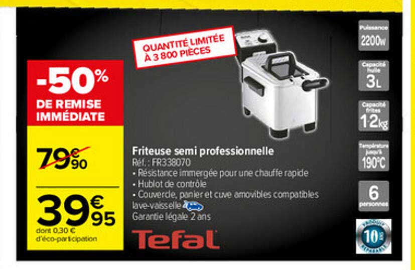 friteuse semi professionnelle tefal