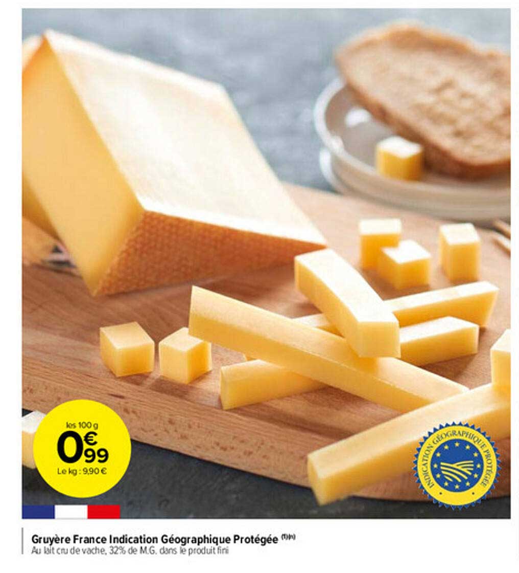 Gruyère France Indication Géographique Protégée
