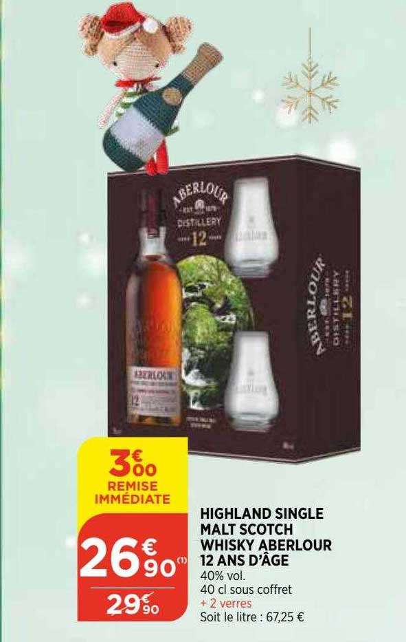highland single malt scotch whisky aberlour 12 ans d'âge
