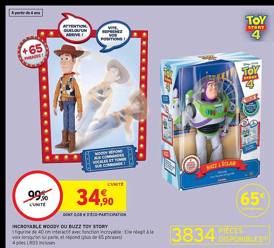 incroyable woody ou buzz toy story