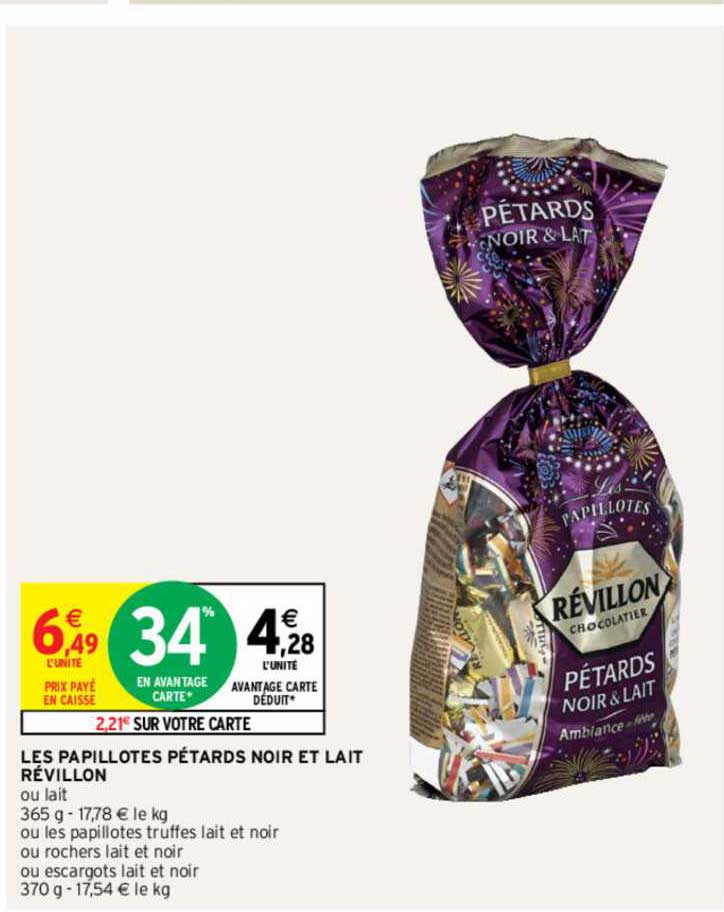 les papillotes pétards noir et lait révillon