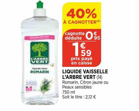 liquide vaisselle l'arbre vert