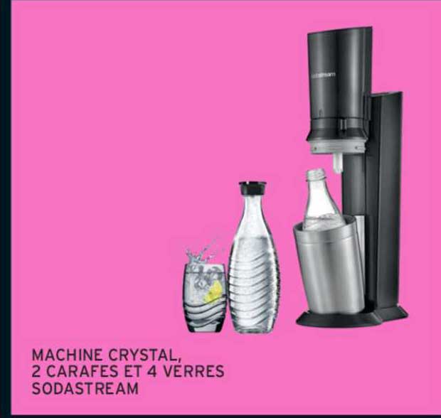 Machine Crystal 2 Carafes Et 4 Verres Sodastream
