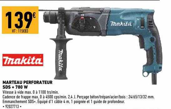 marteau perforateur sds + 780 w makita