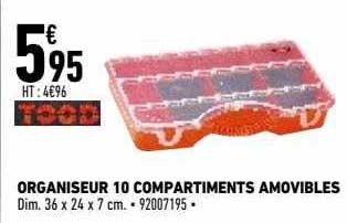 organiseur 10 compartiments amovibles tood