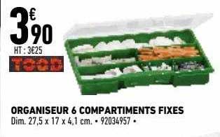 Organiseur 6 Compartiments Fixes Tood