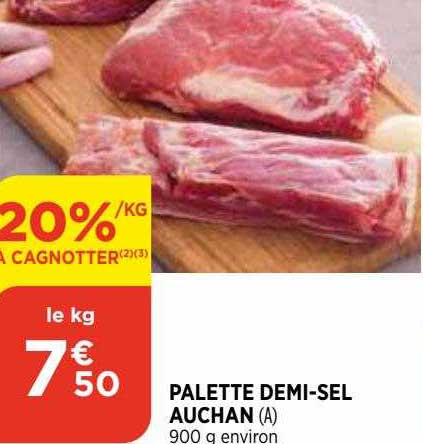 palette demi-sel auchan