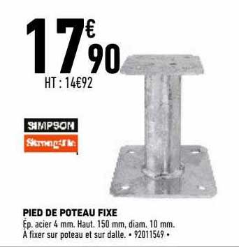 pied de poteau fixe simpson