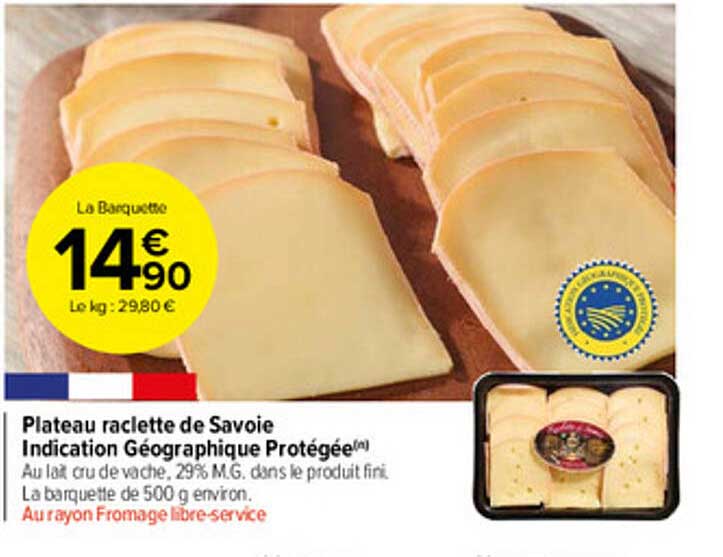 plateau raclette de savoie indication géographique protégée