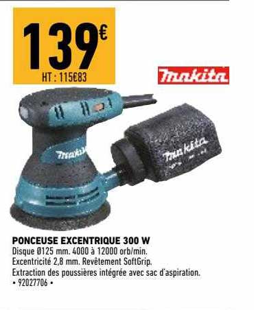ponceuse excentrique 300 w makita