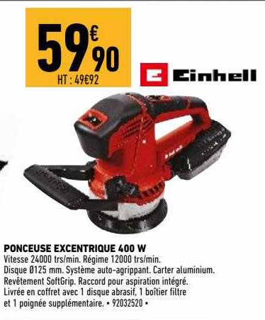 ponceuse excentrique 400 w einhell