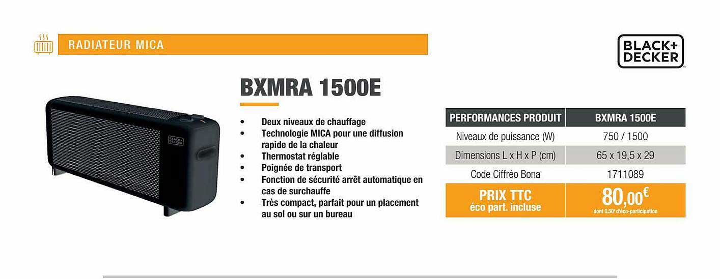 radiateur mica bxmra 1500e
