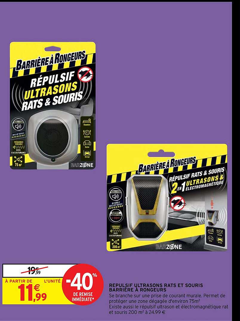 répulsif ultrasons rats et souris barrière à rongeurs