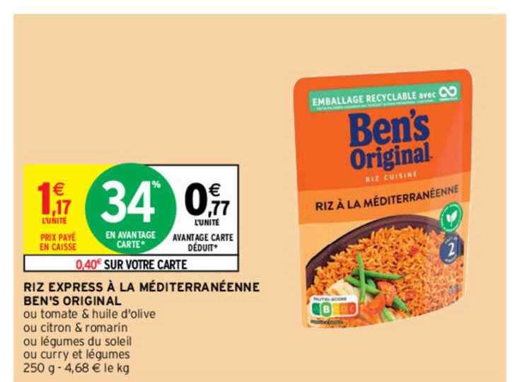 Riz Express à La Méditerranéenne Ben's Original