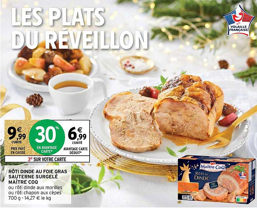 Rôti Dinde Au Foie Gras Sauterne Surgelé Maître Coq