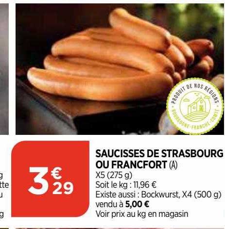 saucisses de strasbourg ou francfort
