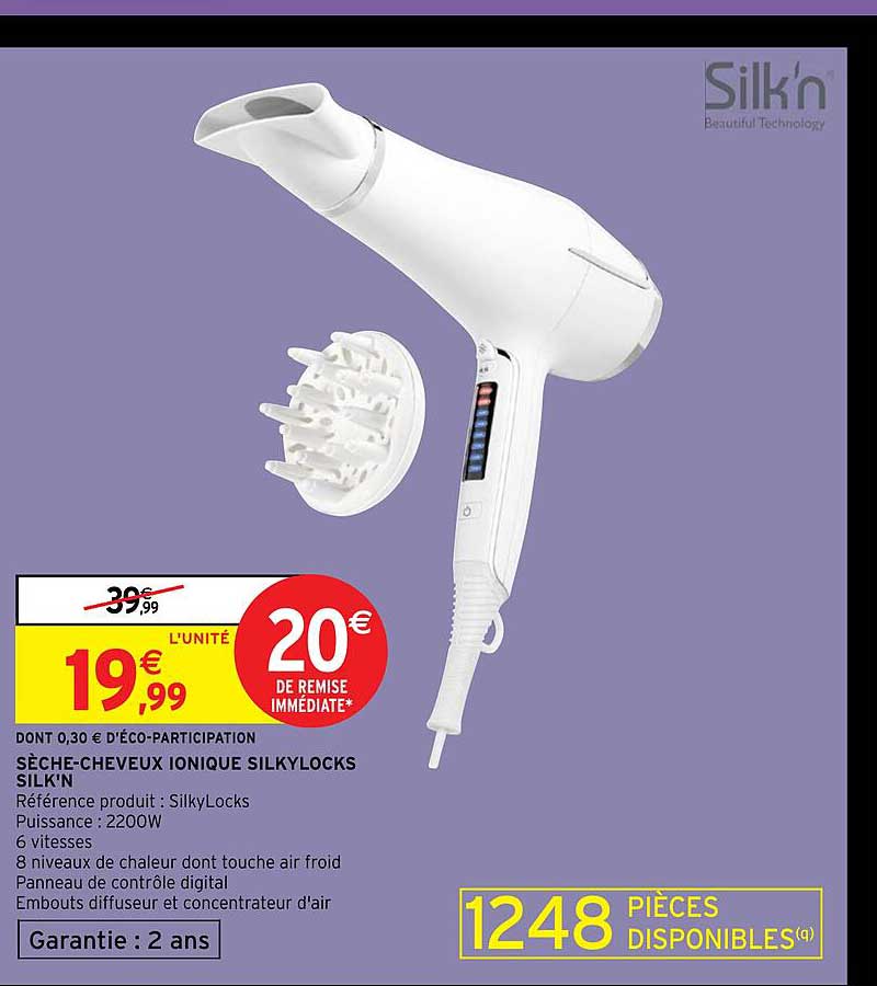 sèche-cheveux ionique silkylocks silk'n