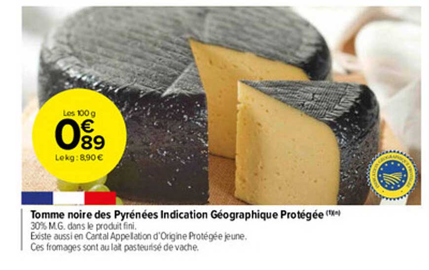 tomme noire des pyrénées indication géographique protégée