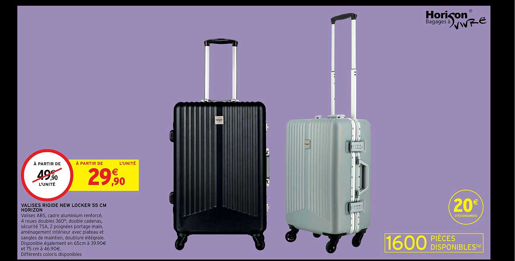 valises rigide new locker 55 cm horizon