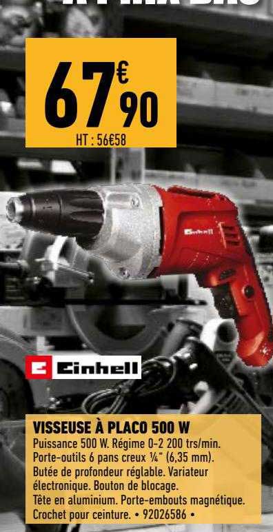 visseuse à placo 500 w einhell