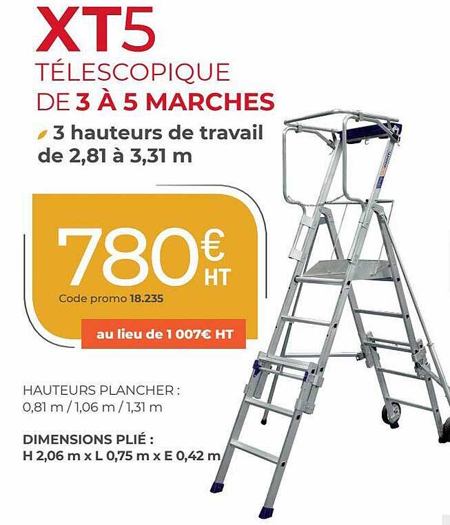 Xt5 Télescopique De 3 à 5 Marches