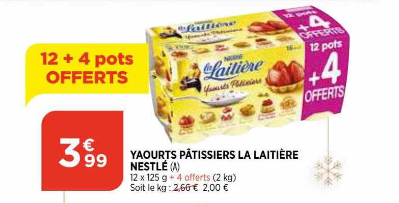yaourts pâtissiers la laitière nestlé