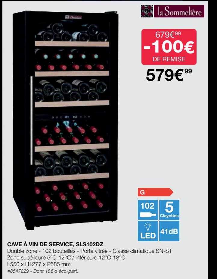 cave à vin de service, sls102dz la sommelière