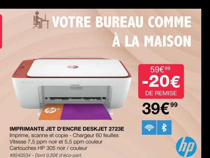 imprimante jet d'encre deskjet 2723e hp