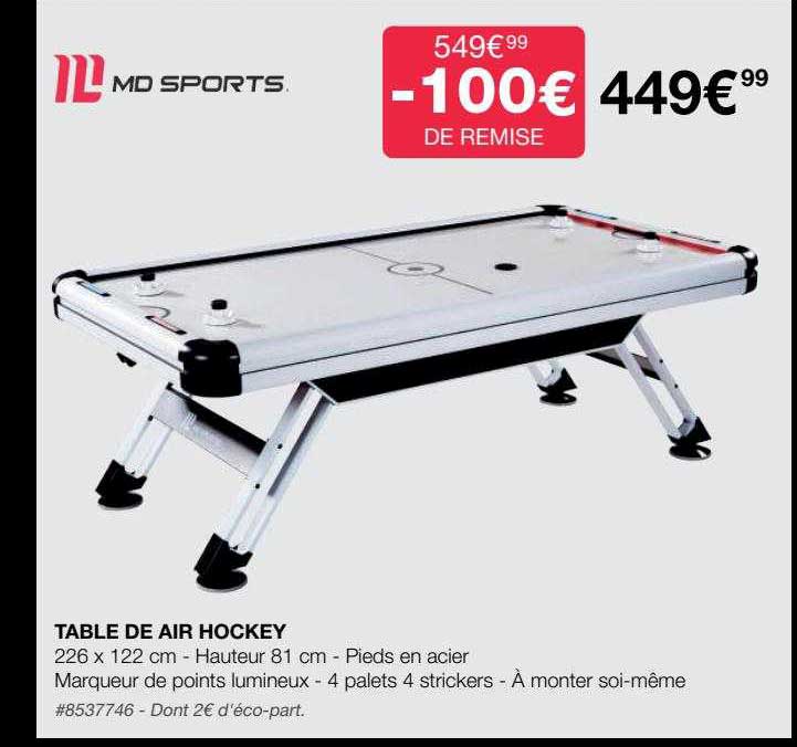 table de air hockey md sports