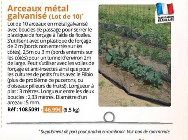 Arceaux Métal Galvanisé