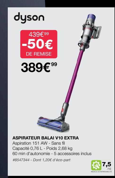 Aspirateur Balai V10 Extra Dyson