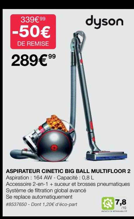aspirateur cinetic big ball multifloor 2 dyson