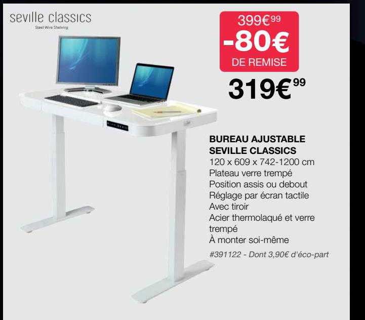Bureau Ajustable Seville Classics