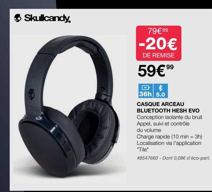 casque arceau bluetooth hesh evo skullcandy