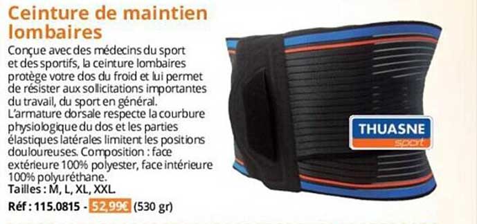ceinture de maintien lombaires