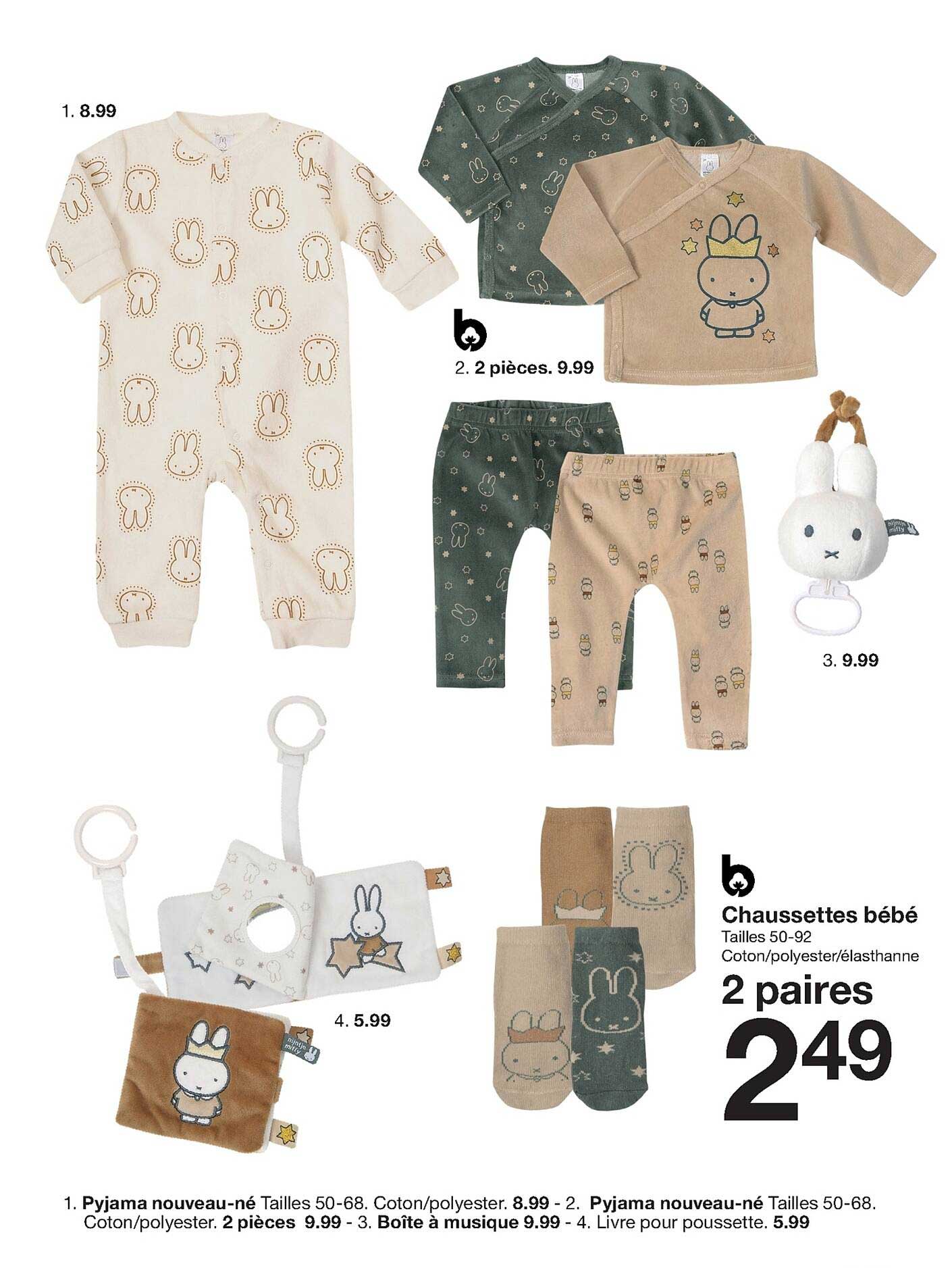 chaussettes bébé, pyjama nouveau-né, pyjama nouveau-né, boîte à musique