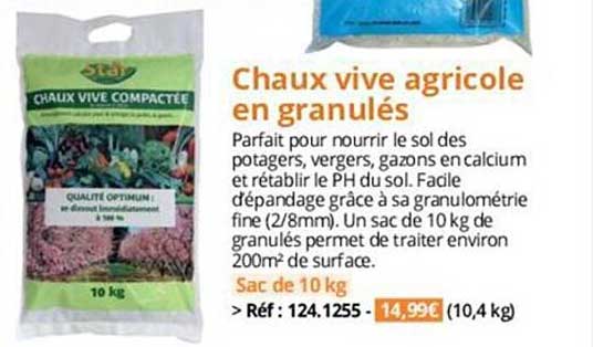 chaux vive agricole en granulés star