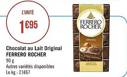 Chocolat Au Lait Original Ferrero Rocher