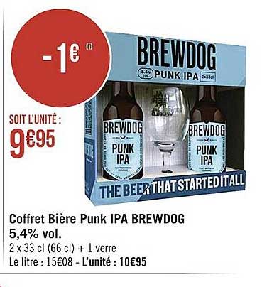 coffret bière punk ipa brewdog 5,4% vol.