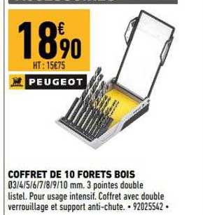 Coffret De 10 Forets Bois Peugeot