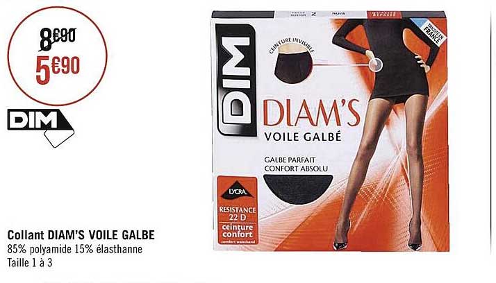 collant diam's voile galbe dim