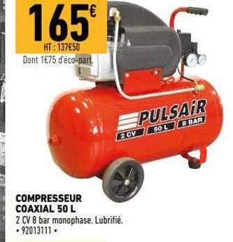 compresseur coaxial 50l pulsair