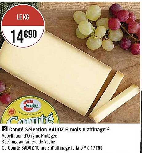 Comté Sélection Badoz 6 Mois D'affinage