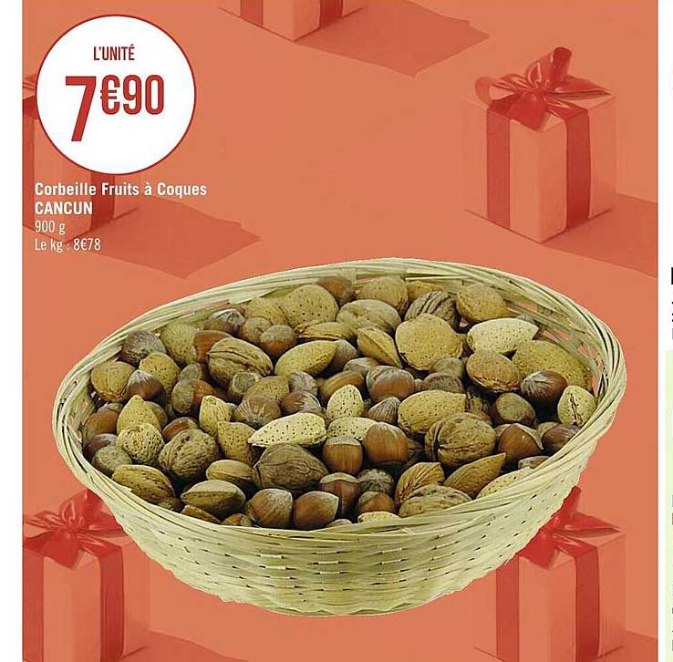 Corbeille Fruits à Coques Cancun