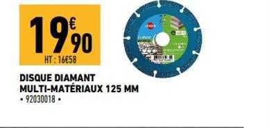 disque diamant multi-matériaux 125 mm