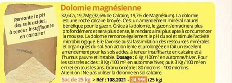 dolomie magnésienne