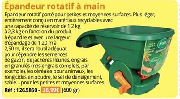 épandeur rotatif à main