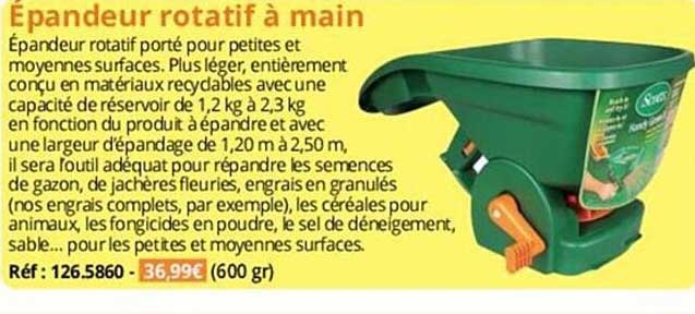 épandeur rotatif à main