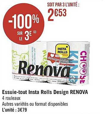 essuie-tout insta rolls design renova